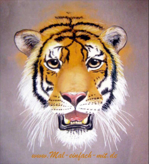 Tiger Pastellkreide gemalt