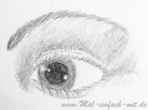 Studie Auge Bleistift Zeichnung